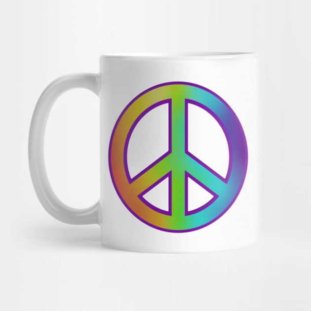 60's Peace Sign, Tie Dye, Colorful, Trippy Design for the Hippie by DesignsbyZazz